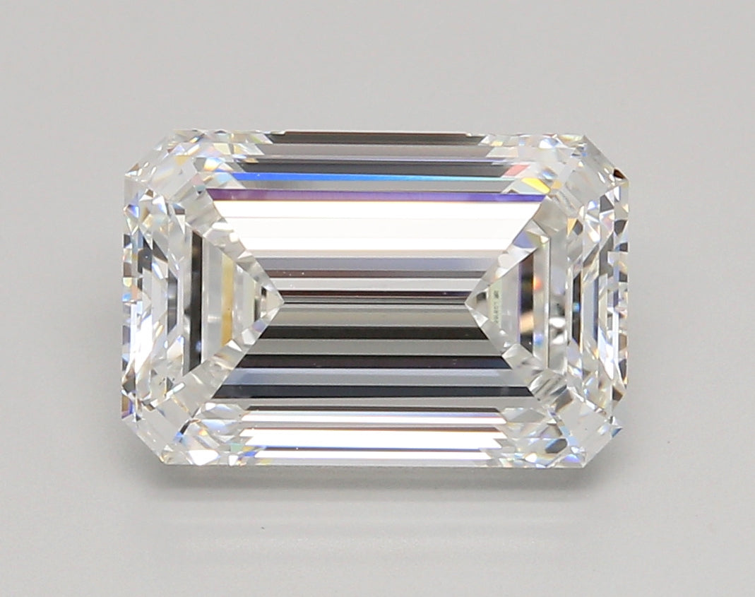 5.01 Carat Emerald Shaped, Ideal Cut, E Color, VS1 Clarity, IGI Certified Lab Grown Diamond