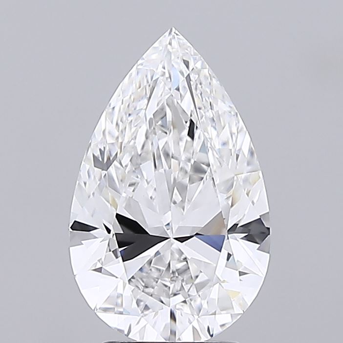 3.03 Carat Pear Shaped, Ideal Cut, E Color, VVS2 Clarity, IGI Certified Lab Grown Diamond