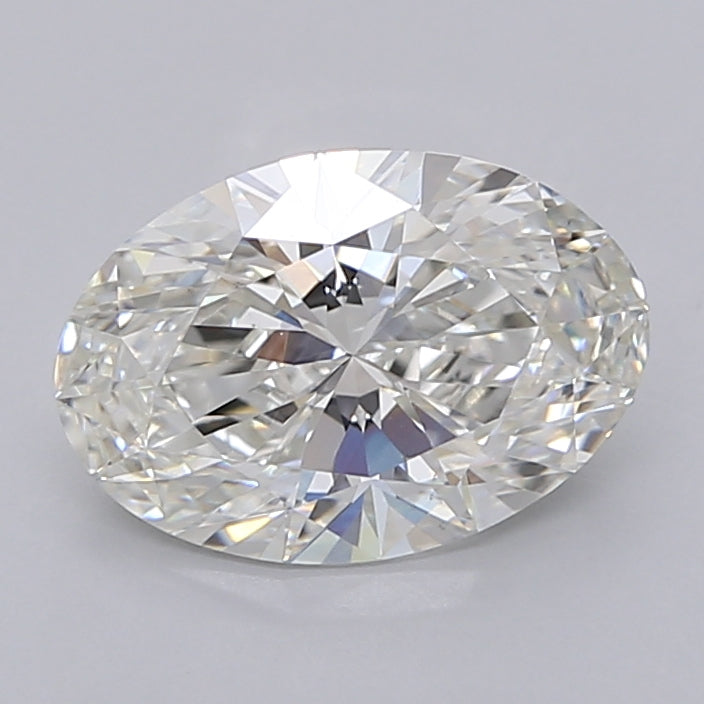 2.05 Carat Oval Shaped, Ideal Cut, H Color, VS1 Clarity, IGI Certified Lab Grown Diamond