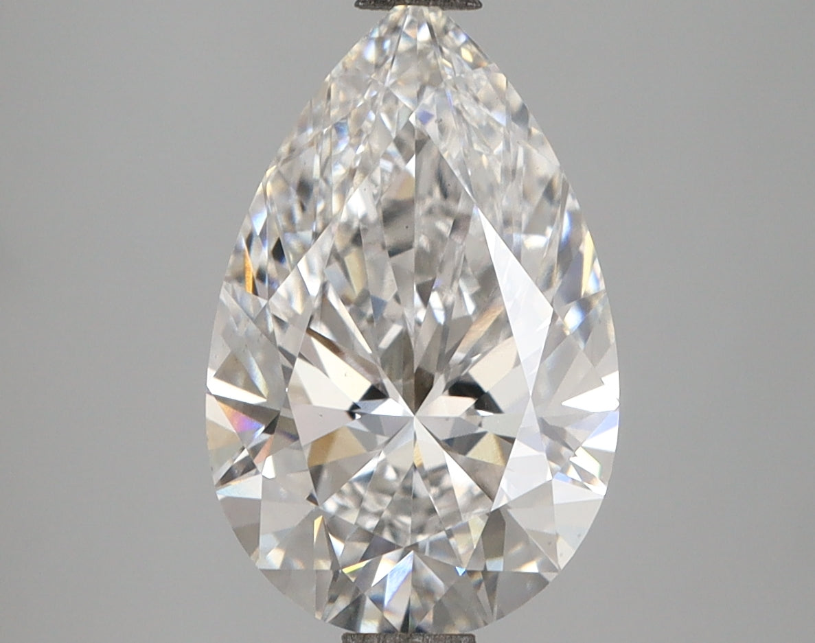 3.28 Carat Pear Shaped, Ideal Cut, E Color, VS1 Clarity, IGI Certified Lab Grown Diamond