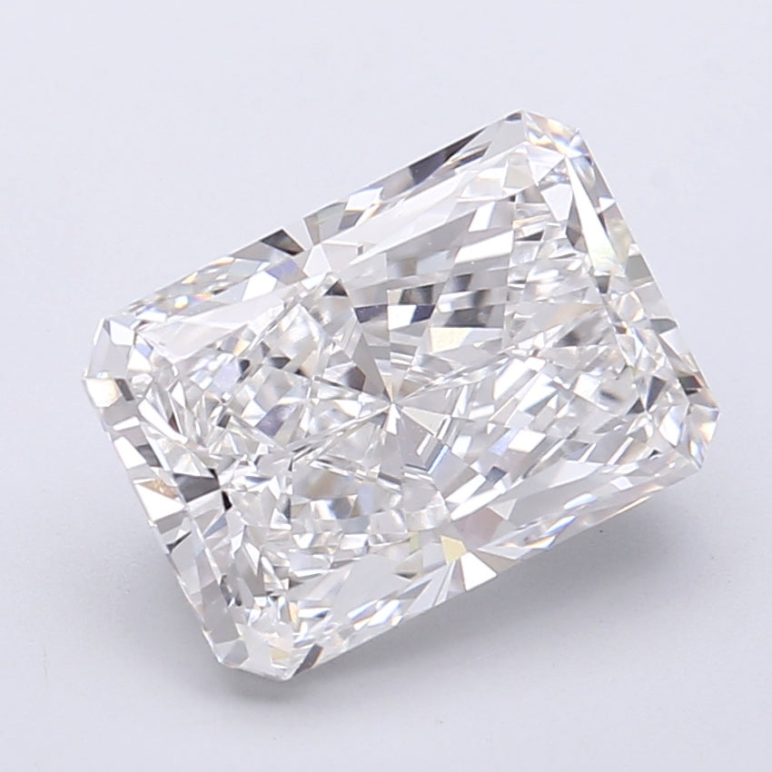 4.13 Carat Radiant Shaped, Very Good Cut, E Color, VVS2 Clarity, IGI Certified Lab Grown Diamond