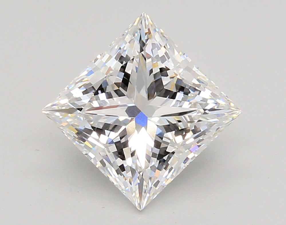 2.79 Carat Princess Shaped, Ideal Cut, E Color, VS1 Clarity, IGI Certified Lab Grown Diamond