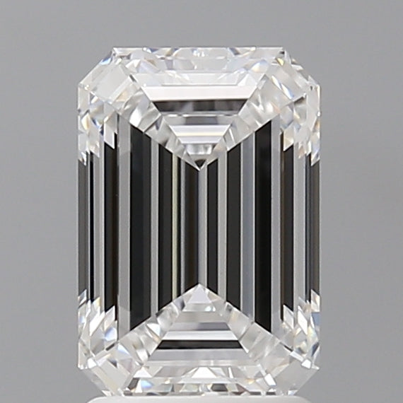 2.10 Carat Emerald Shaped, Ideal Cut, D Color, VVS2 Clarity, IGI Certified Lab Grown Diamond