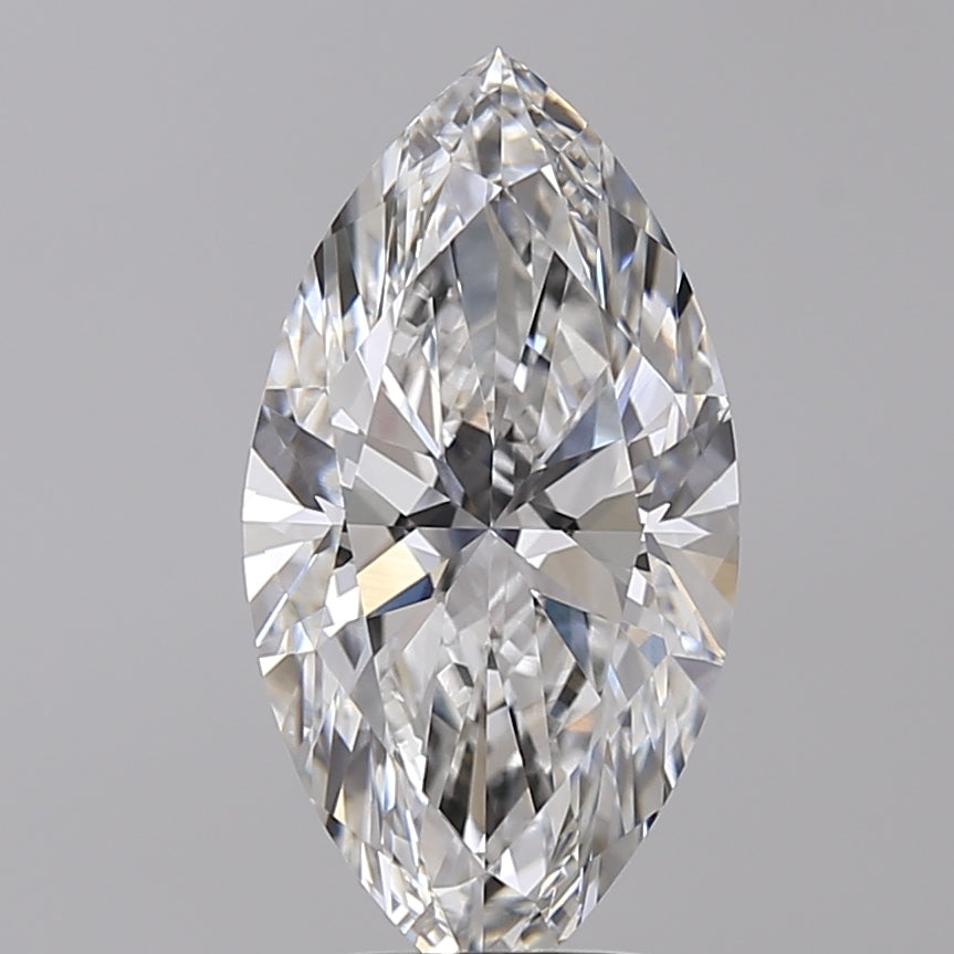 3.02 Carat Marquise Shaped, Excellent Cut, E Color, VVS2 Clarity, IGI Certified Lab Grown Diamond