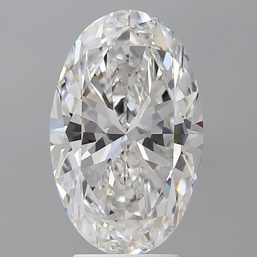 4.10 Carat Oval Shaped, Ideal Cut, E Color, VVS2 Clarity, IGI Certified Lab Grown Diamond