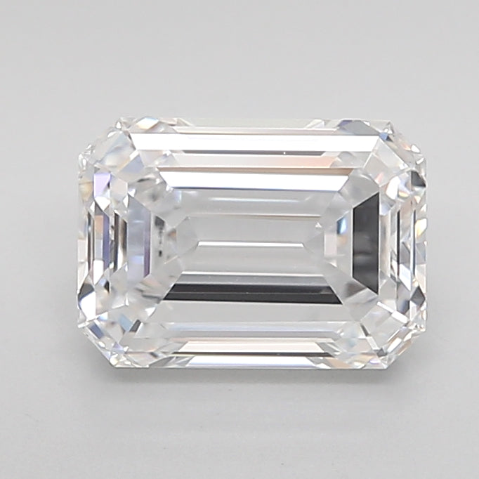 2.01 Carat Emerald Shaped, Ideal Cut, D Color, VVS2 Clarity, IGI Certified Lab Grown Diamond