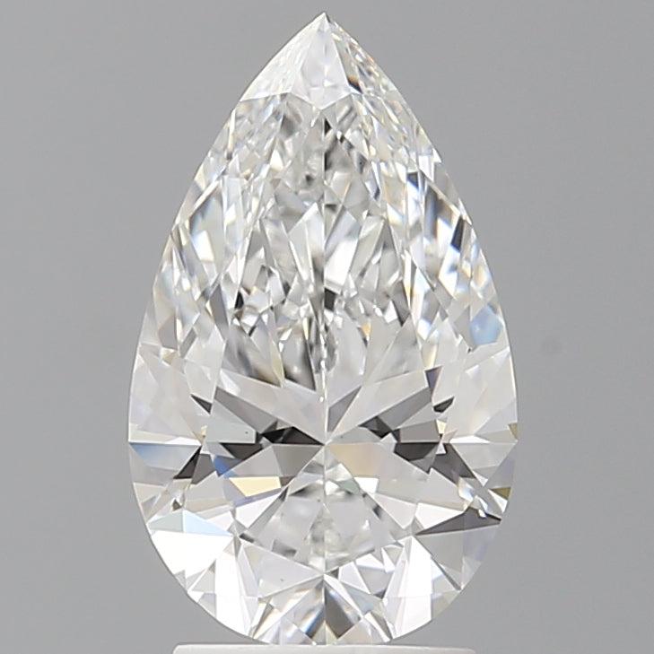 2.59 Carat Pear Shaped, Ideal Cut, E Color, VS1 Clarity, IGI Certified Lab Grown Diamond