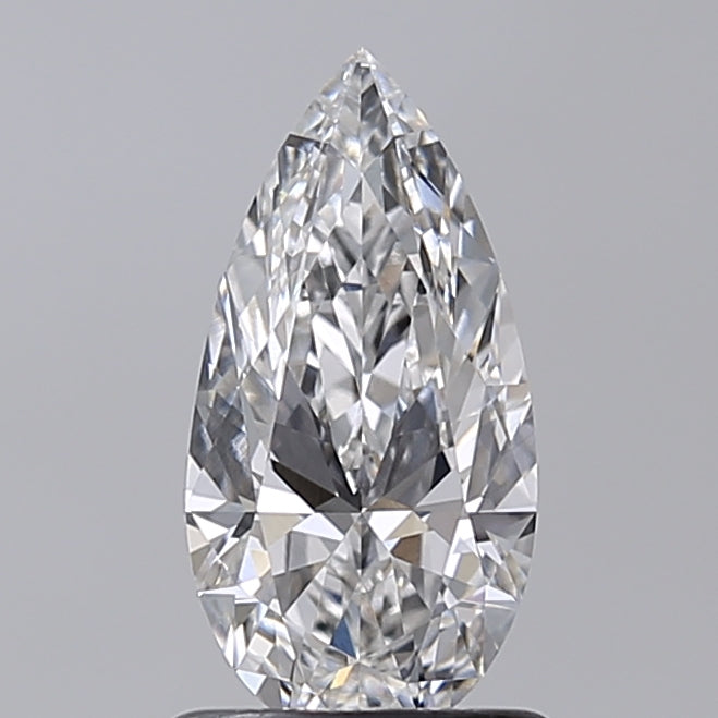 1.02 Carat Pear Shaped, Ideal Cut, F Color, VVS2 Clarity, IGI Certified Lab Grown Diamond