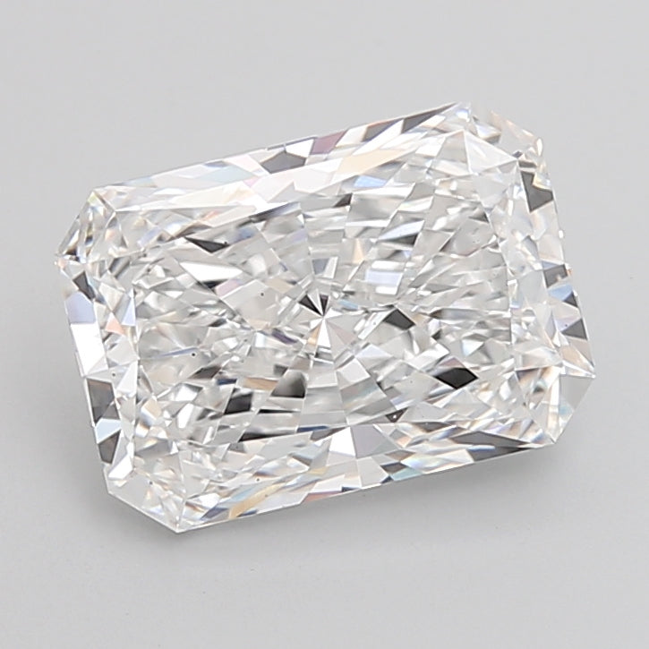 4.08 Carat Radiant Shaped, Very Good Cut, D Color, VVS2 Clarity, IGI Certified Lab Grown Diamond