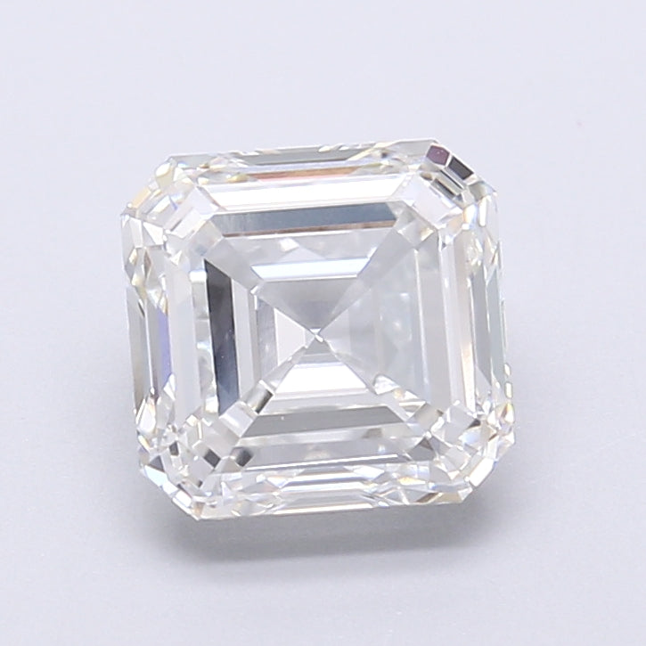 2.50 Carat Asscher Shaped, Very Good Cut, F Color, VVS2 Clarity, IGI Certified Lab Grown Diamond