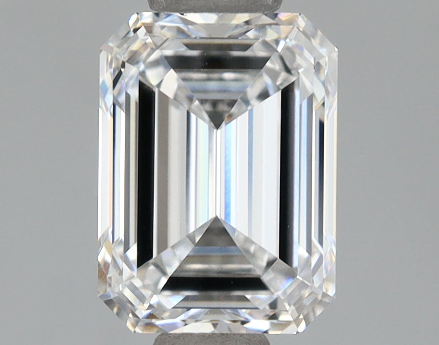 1.57 Carat Emerald Shaped, Ideal Cut, D Color, VVS1 Clarity, IGI Certified Lab Grown Diamond