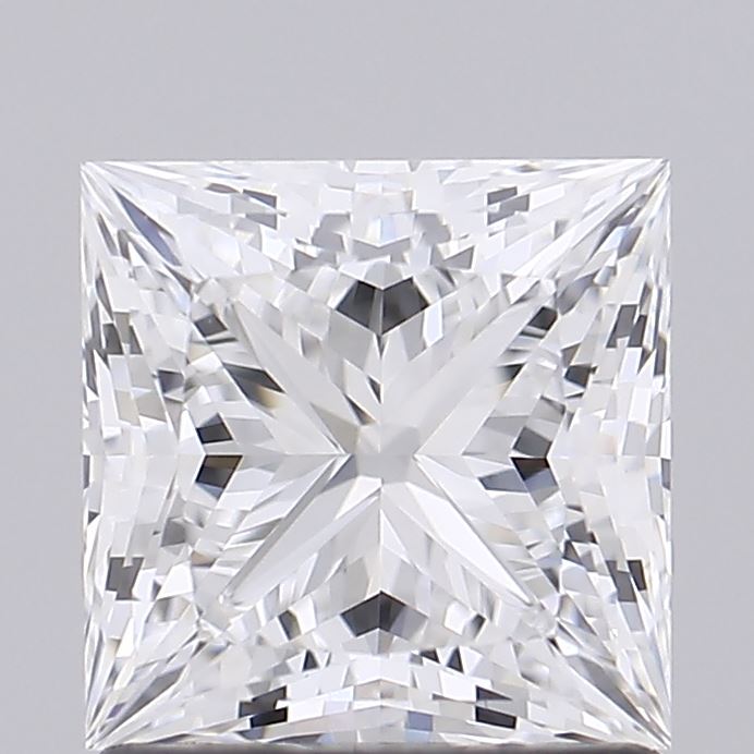 1.59 Carat Princess Shaped, Ideal Cut, D Color, IF Clarity, IGI Certified Lab Grown Diamond