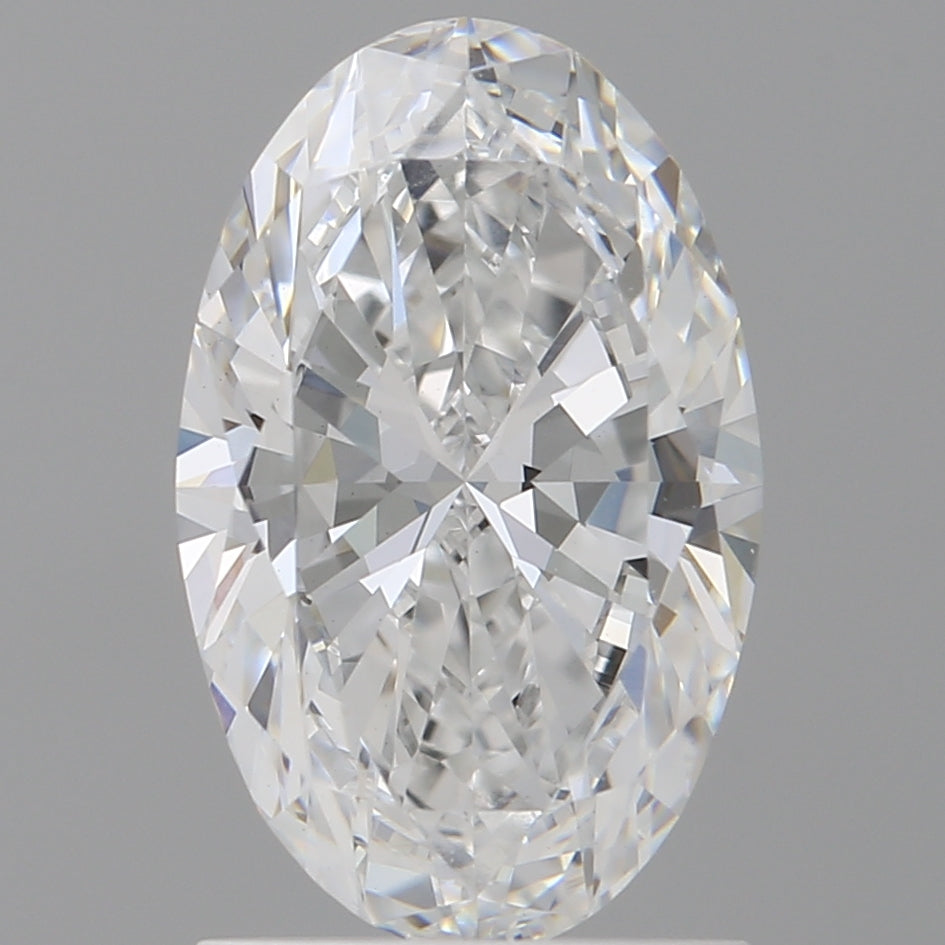 1.59 Carat Oval Shaped, Ideal Cut, D Color, VVS2 Clarity, IGI Certified Lab Grown Diamond