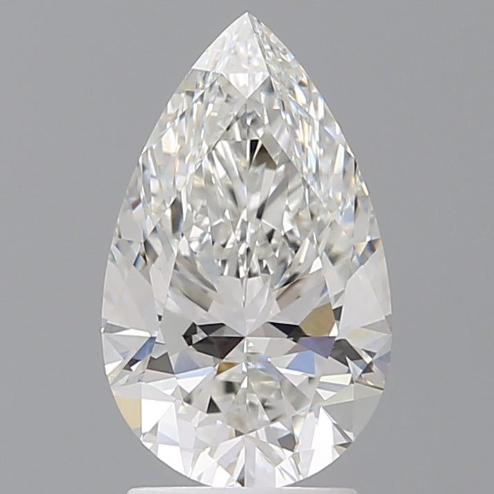 2.57 Carat Pear Shaped, Ideal Cut, F Color, VVS2 Clarity, IGI Certified Lab Grown Diamond