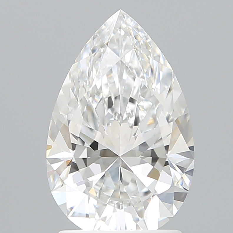 1.92 Carat Pear Shaped, Ideal Cut, D Color, VVS2 Clarity, IGI Certified Lab Grown Diamond