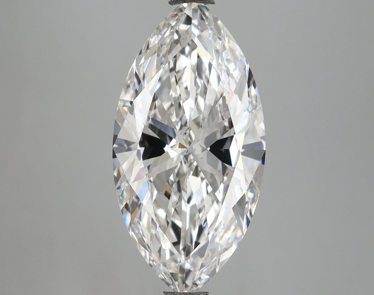 4.03 Carat Marquise Shaped, Excellent Cut, D Color, VVS2 Clarity, IGI Certified Lab Grown Diamond