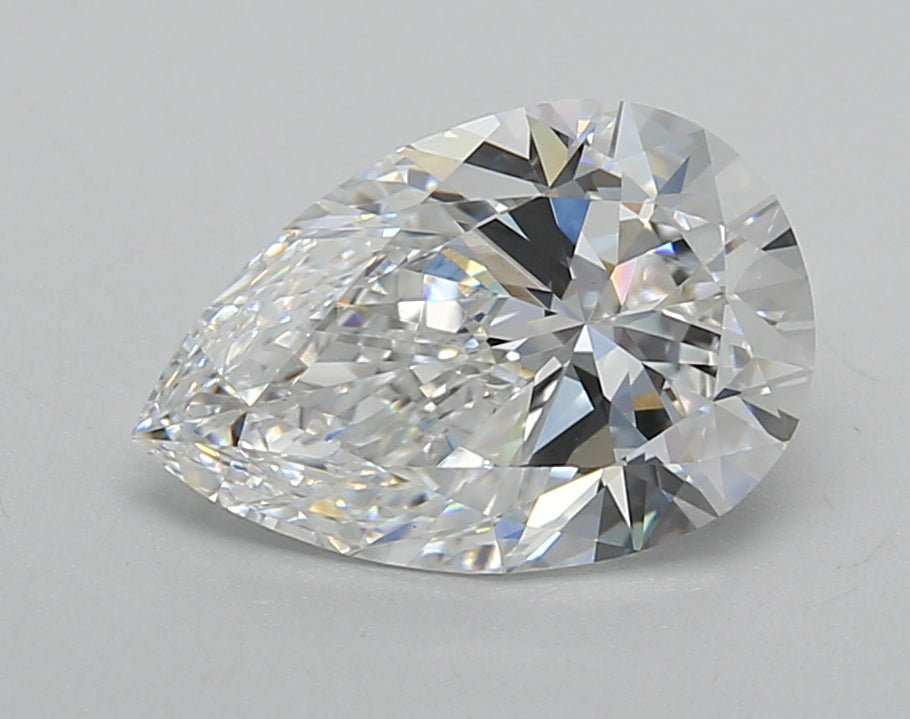 2.01 Carat Pear Shaped, Excellent Cut, E Color, VVS2 Clarity, IGI Certified Lab Grown Diamond