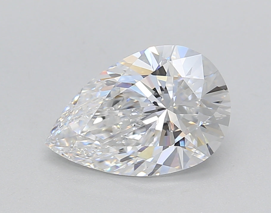 1.50 Carat Pear Shaped, Ideal Cut, E Color, IF Clarity, IGI Certified Lab Grown Diamond