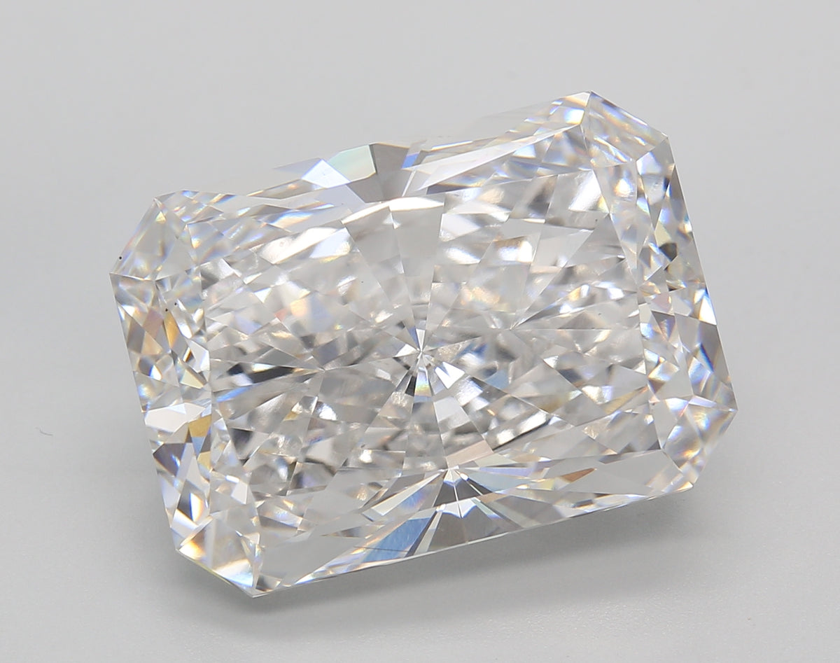 15.51 Carat Radiant Shaped, Ideal Cut, F Color, VS1 Clarity, IGI Certified Lab Grown Diamond