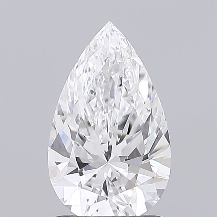 1.40 Carat Pear Shaped, Ideal Cut, D Color, VVS2 Clarity, IGI Certified Lab Grown Diamond