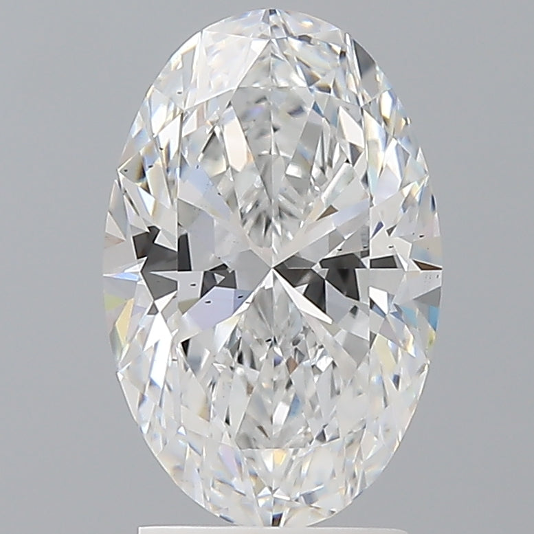 2.54 Carat Oval Shaped, Ideal Cut, D Color, VS2 Clarity, IGI Certified Lab Grown Diamond