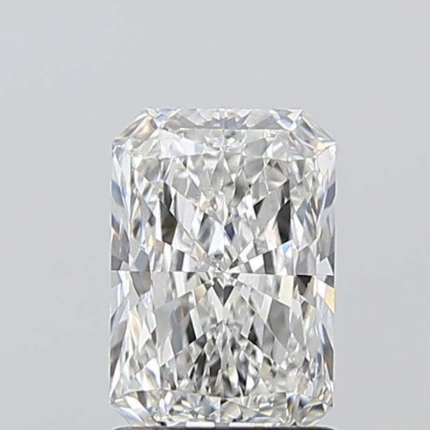 1.58 Carat Radiant Shaped, Ideal Cut, E Color, VVS2 Clarity, IGI Certified Lab Grown Diamond