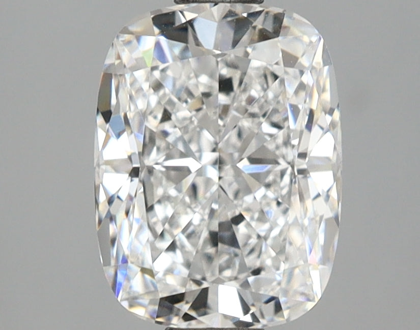 2.10 Carat Cushion Shaped, Ideal Cut, D Color, VVS2 Clarity, IGI Certified Lab Grown Diamond