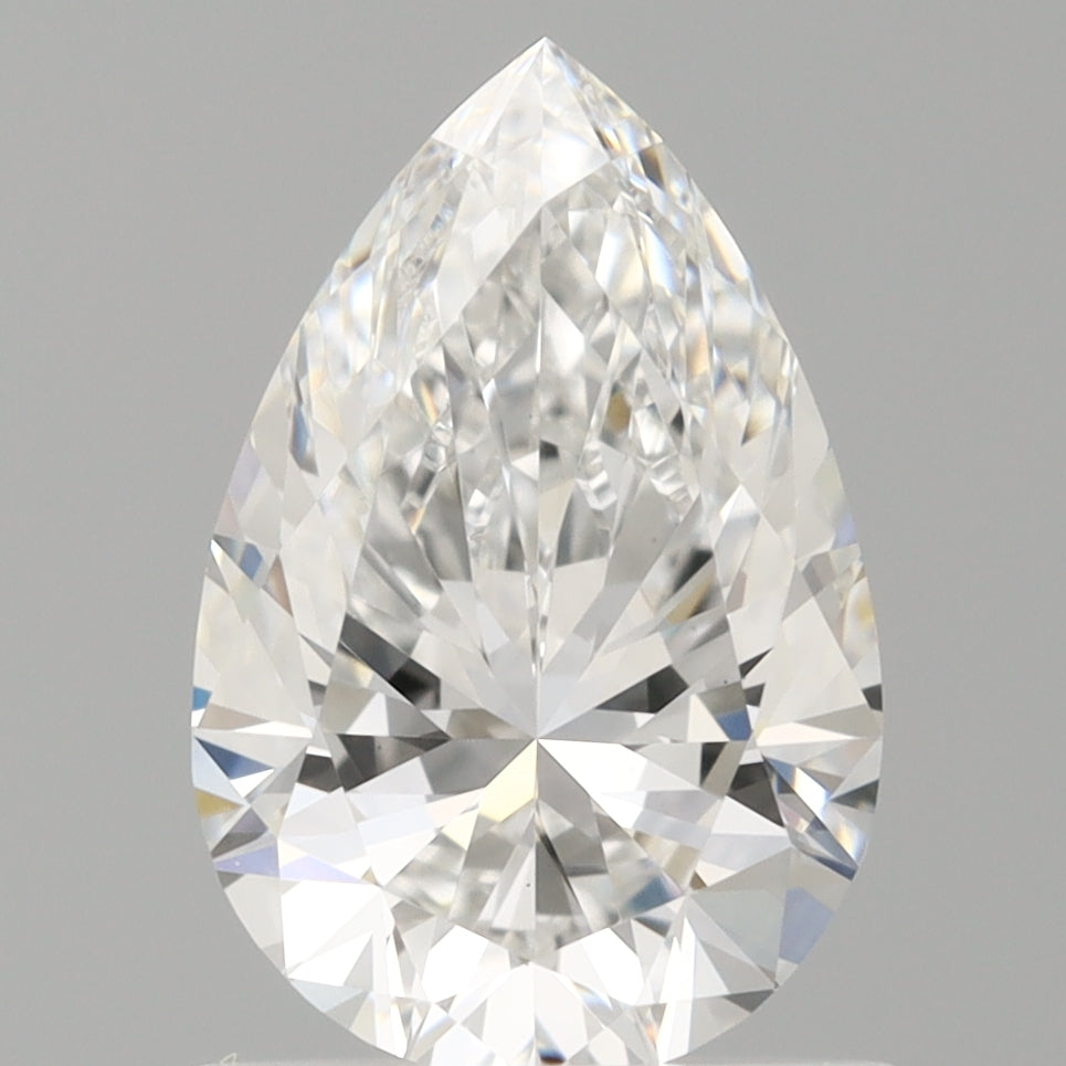 1.02 Carat Pear Shaped, Ideal Cut, D Color, VS1 Clarity, IGI Certified Lab Grown Diamond