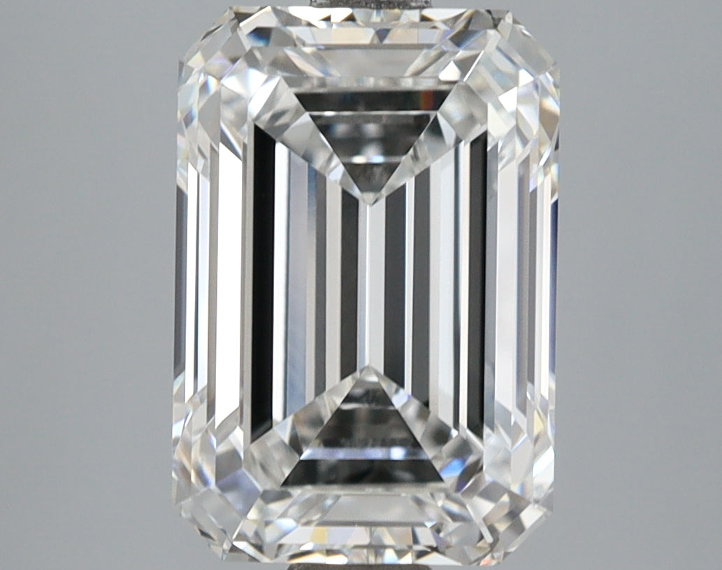 4.03 Carat Emerald Shaped, Ideal Cut, E Color, VVS2 Clarity, IGI Certified Lab Grown Diamond