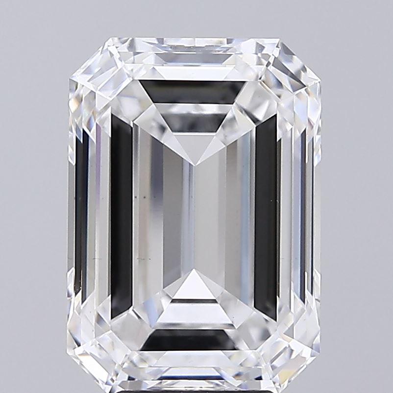 6.06 Carat Emerald Shaped, Ideal Cut, E Color, VS1 Clarity, IGI Certified Lab Grown Diamond