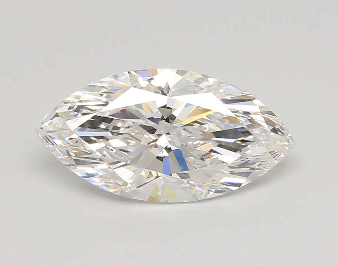 3.05 Carat Marquise Shaped, Ideal Cut, E Color, VS1 Clarity, IGI Certified Lab Grown Diamond
