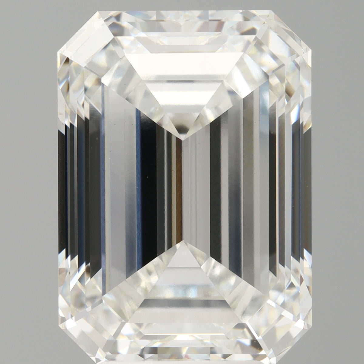 6.07 Carat Emerald Shaped, Ideal Cut, F Color, VVS2 Clarity, IGI Certified Lab Grown Diamond