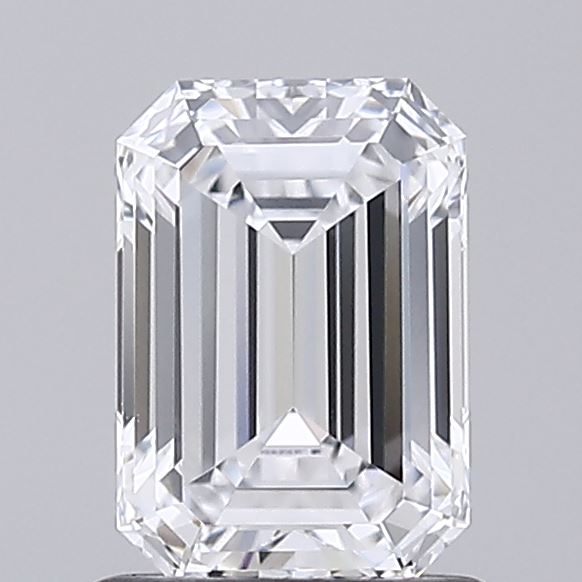 1.05 Carat Emerald Shaped, Ideal Cut, D Color, VVS1 Clarity, IGI Certified Lab Grown Diamond