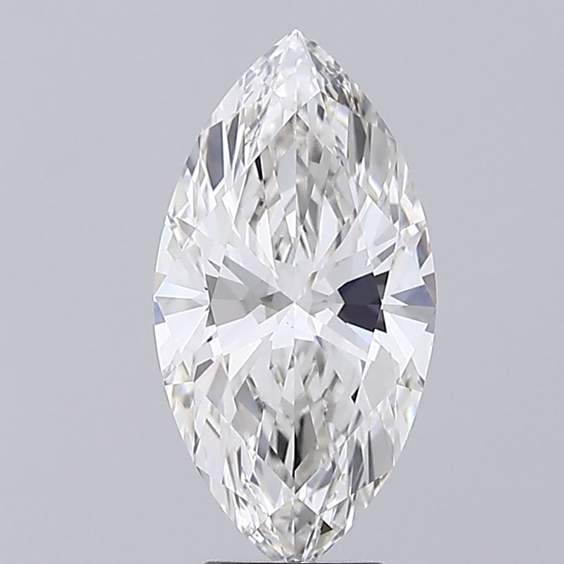 4.02 Carat Marquise Shaped, Ideal Cut, G Color, VVS2 Clarity, IGI Certified Lab Grown Diamond