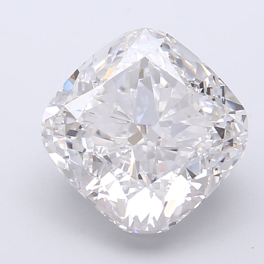 6.40 Carat Cushion Shaped, Very Good Cut, D Color, VVS2 Clarity, IGI Certified Lab Grown Diamond