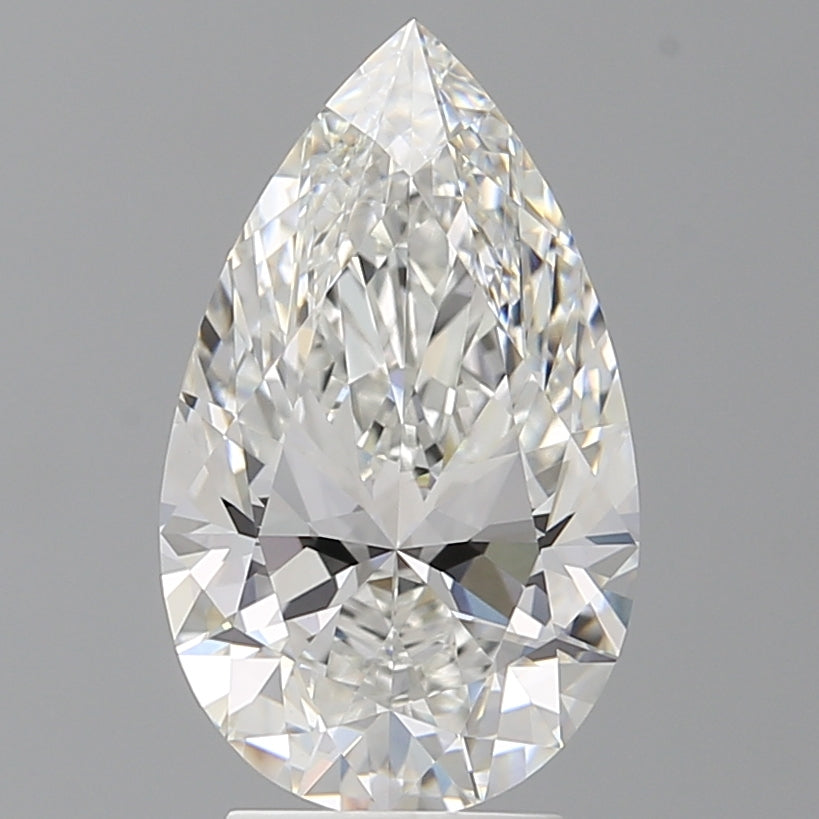 3.59 Carat Pear Shaped, Ideal Cut, F Color, VVS2 Clarity, IGI Certified Lab Grown Diamond