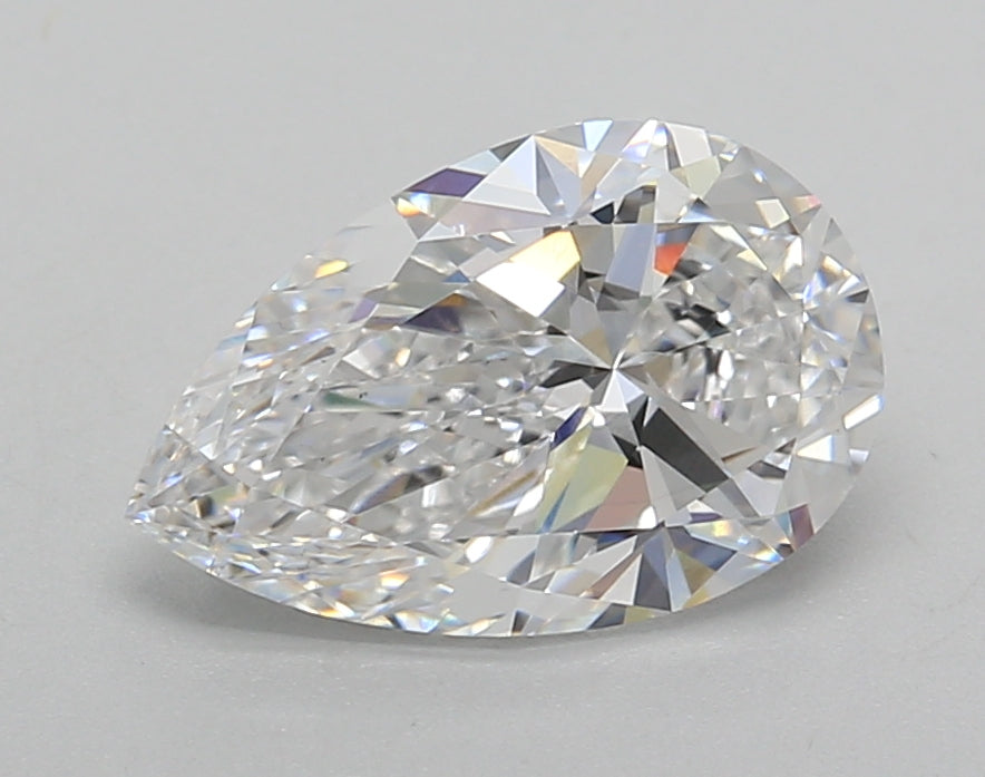 2.01 Carat Pear Shaped, Very Good Cut, D Color, VS1 Clarity, IGI Certified Lab Grown Diamond