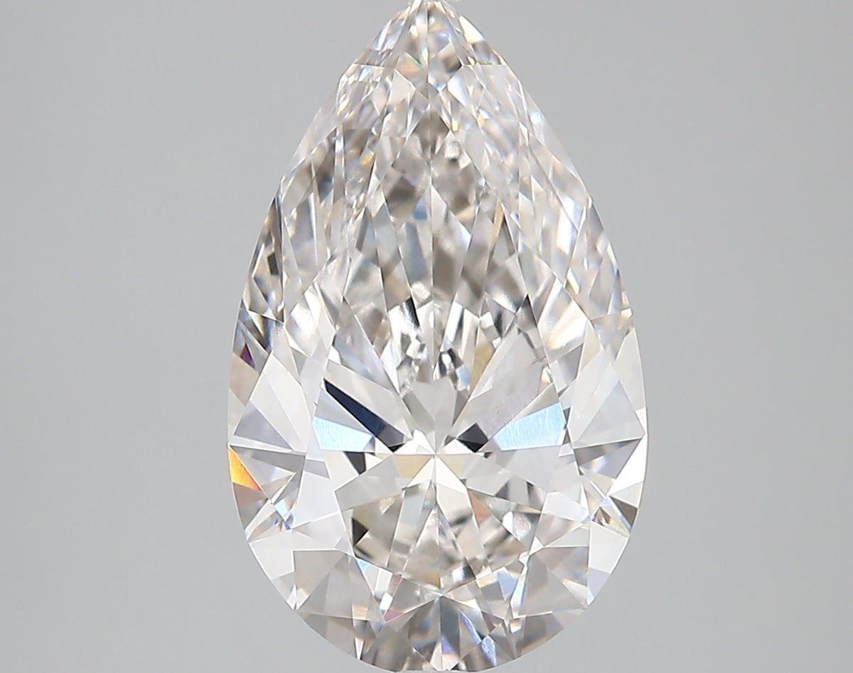 4.34 Carat Pear Shaped, Very Good Cut, G Color, VVS2 Clarity, IGI Certified Lab Grown Diamond