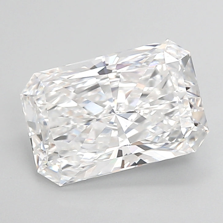 3.07 Carat Radiant Shaped, Ideal Cut, D Color, VVS2 Clarity, IGI Certified Lab Grown Diamond
