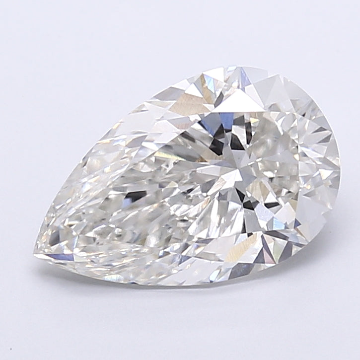 4.07 Carat Pear Shaped, Very Good Cut, G Color, VS1 Clarity, IGI Certified Lab Grown Diamond