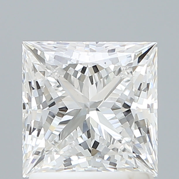 1.60 Carat Princess Shaped, Ideal Cut, D Color, VVS2 Clarity, IGI Certified Lab Grown Diamond