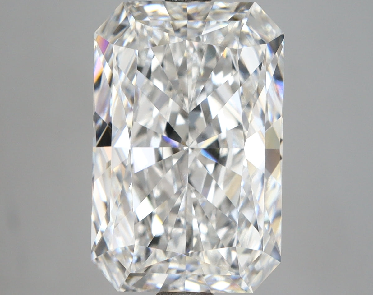 6.58 Carat Radiant Shaped, Ideal Cut, E Color, VVS2 Clarity, IGI Certified Lab Grown Diamond