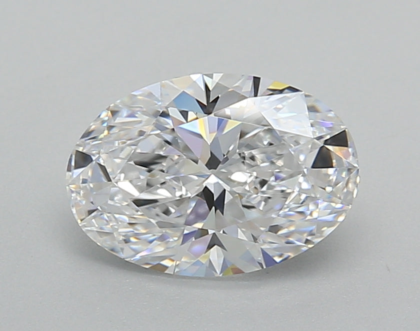 1.50 Carat Oval Shaped, Very Good Cut, D Color, VVS2 Clarity, IGI Certified Lab Grown Diamond