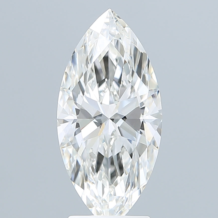 3.08 Carat Marquise Shaped, Ideal Cut, G Color, VVS2 Clarity, IGI Certified Lab Grown Diamond