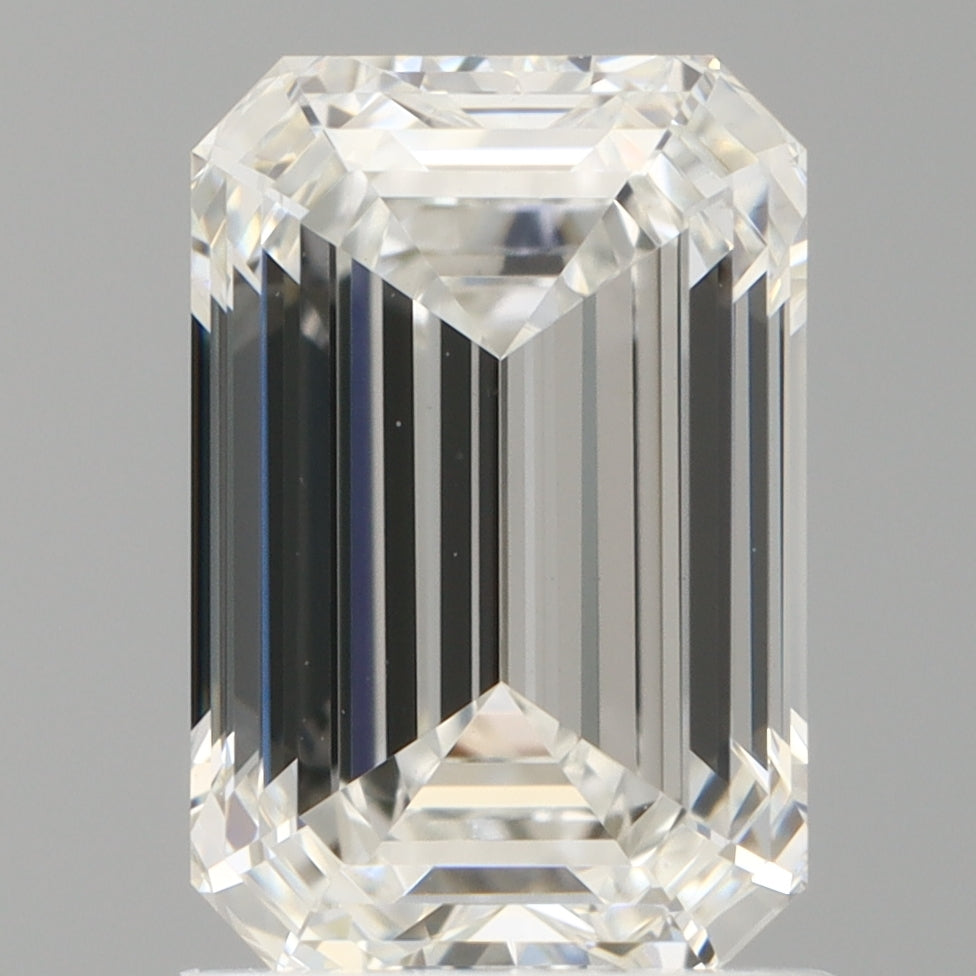 1.60 Carat Emerald Shaped, Ideal Cut, E Color, VVS1 Clarity, IGI Certified Lab Grown Diamond