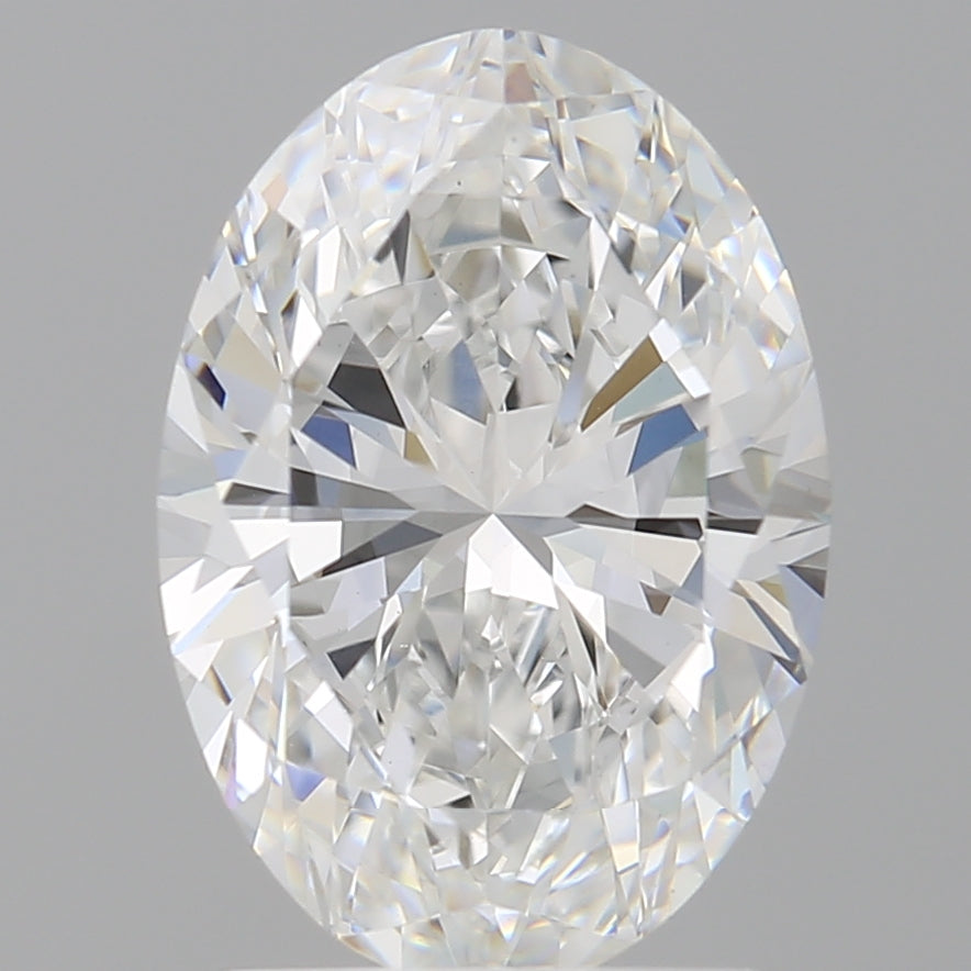 2.05 Carat Oval Shaped, Ideal Cut, D Color, VVS2 Clarity, IGI Certified Lab Grown Diamond