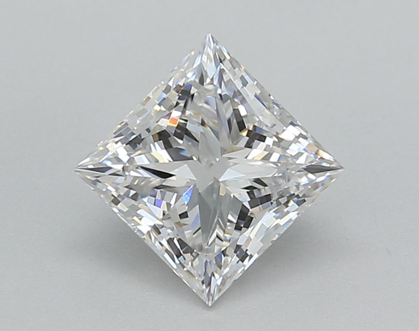 1.52 Carat Princess Shaped, Excellent Cut, E Color, VVS1 Clarity, IGI Certified Lab Grown Diamond