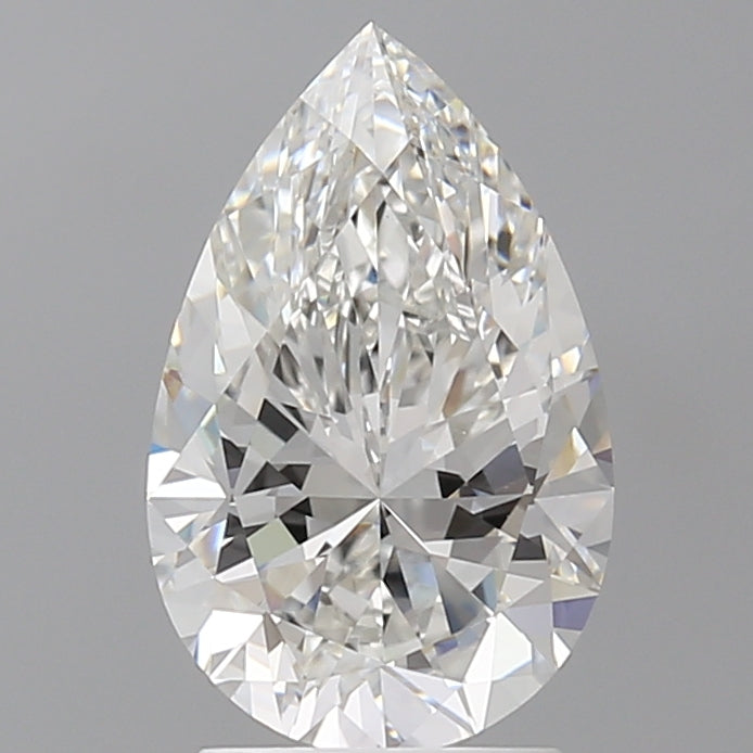 2.51 Carat Pear Shaped, Excellent Cut, F Color, VVS2 Clarity, IGI Certified Lab Grown Diamond