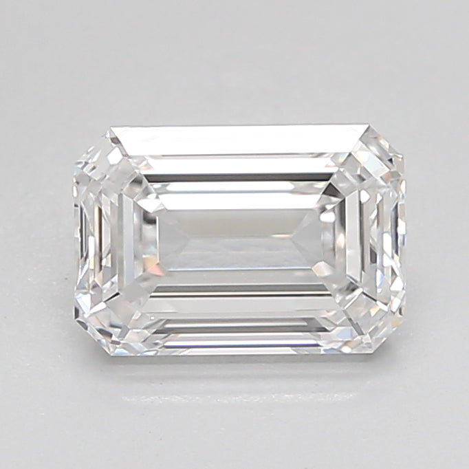 1.67 Carat Emerald Shaped, Ideal Cut, D Color, VVS1 Clarity, IGI Certified Lab Grown Diamond