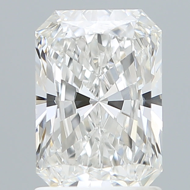 1.55 Carat Radiant Shaped, Ideal Cut, E Color, VVS2 Clarity, IGI Certified Lab Grown Diamond